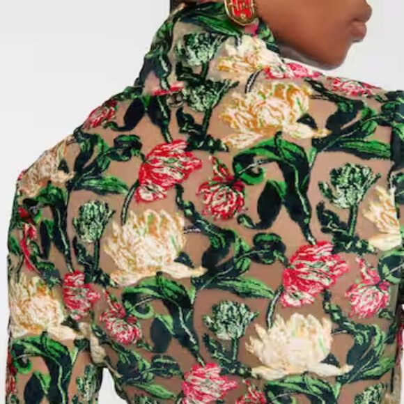 Rabanne Floral Crepe Top - Picture 2 of 6